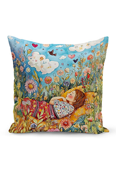 Bertille Home Husă de pernă cu imprimare digitală pe două fețe, seria Spring ...