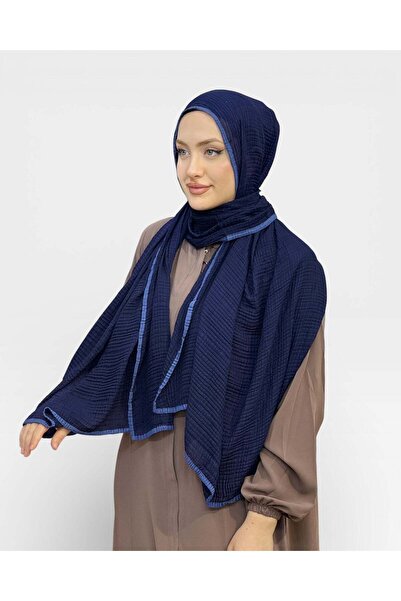 levamor eşarp şal LEVAMOR Müslin Biye Detaylı Kaymaz Dokulu Büyük Boy Şal Lac...