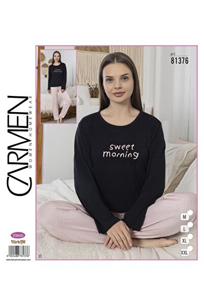 Carmen Ring Viscose Fabric Women's Pajama Set