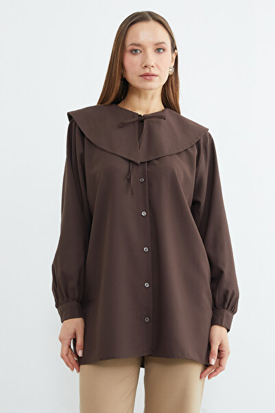 Fulla Moda Fullamodest Baby Collar Balloon Sleeve Tunic