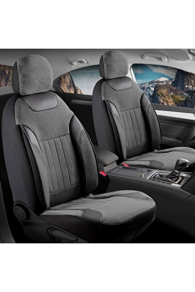 Generic Brand Ikco Samand Linen Car Seat Cover Front and Rear Set Smoked Edit...