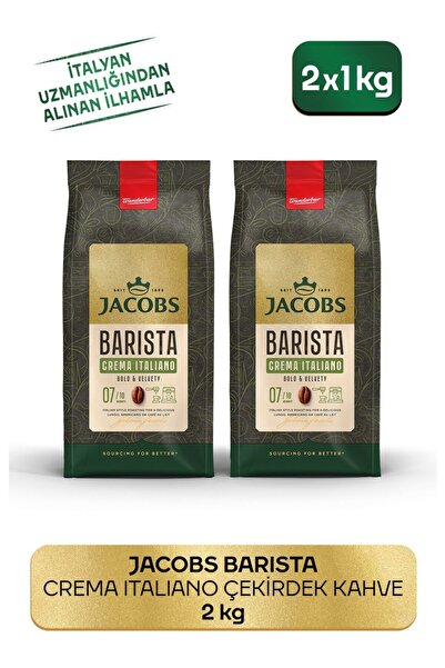 Jacobs Barista Editions Çekirdek Kahve Crema Italiano 2'li Paket ( 1 kg x 2)