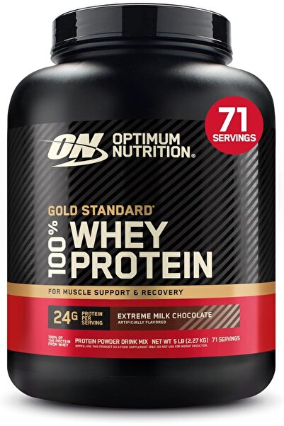 Optimum Nutrition (ON) مسحوق بروتين مصل اللبن الذهبي المعياري 100% - شوكولاتة...