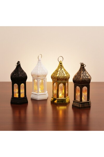 silver zenn RAMAZAN TEMALI BÜYÜK ALTIGEN KAPALI KUBBE LED LAMBA