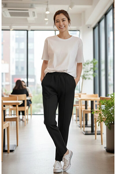IRK Çima Detailed Scuba Narrow Leg Women's Trousers