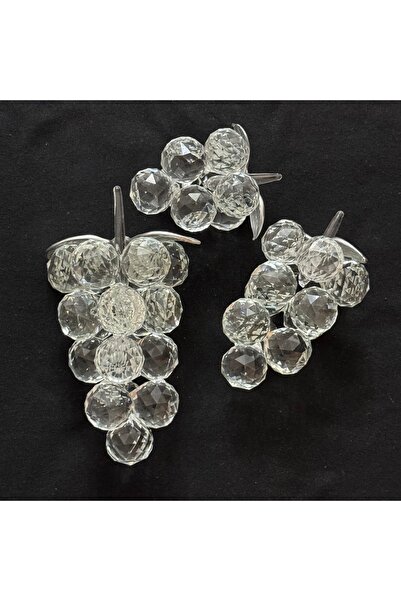 ÖZ KRİSTAL DESİGN Kristal Üçlü Gümüş Üzüm