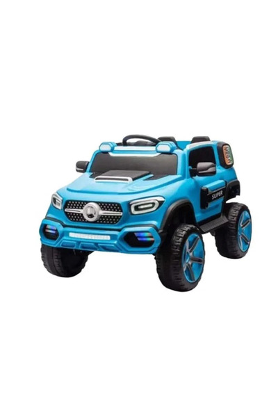 Leno Electric Kids SUV With 4 Motors, LED Lights, Remote Control, Music, Blue...