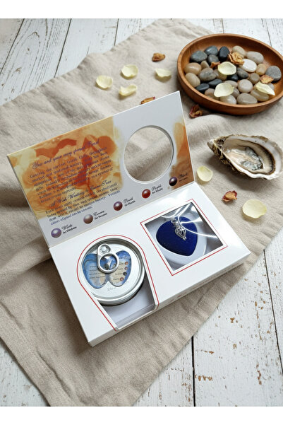MYNAURA Love Pearl – Gerçek İstiridye İçinde Dilek İnci Kolye Seti Çeşitli Re...