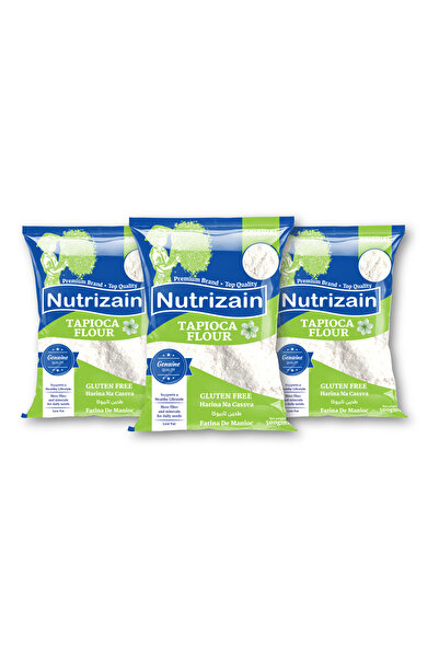 Nutrizain دقيق التابيوكا، عبوة من 3 قطع، 500 غرام