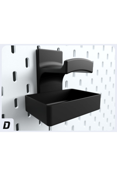 DU&ER Skadis Compatible Headphone Holder – Organizer with Integrated Shelf