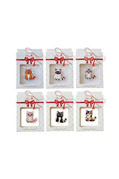 Abundo Set of 6 Kittens brooches