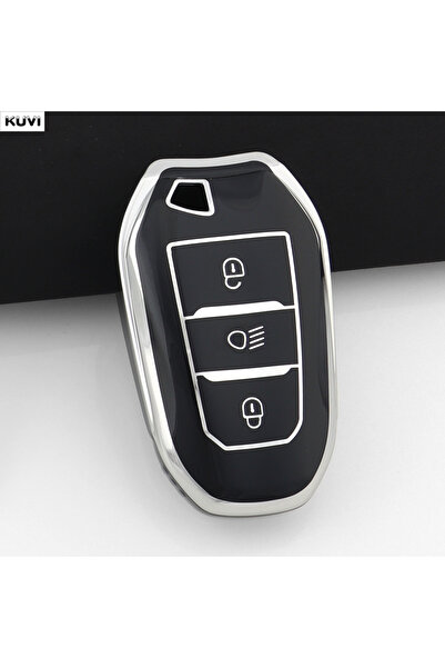 Choice Black only case NEW TPU Car Smart Key Case Cover Shell Fob For Peugeot...