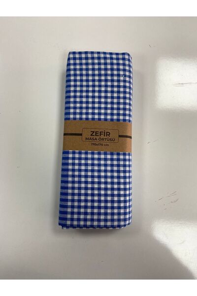 Kareli 170 x 170 Zefir Masa Örtüsü / Sofra Bezi / Piknik Örtüsü