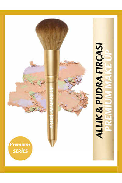 Allık ve Pudra Fırçası – Premium Profesyonel Makyaj Fırçası, Yumuşak Kıl, Doğal ve Pürüzsüz Uygulama