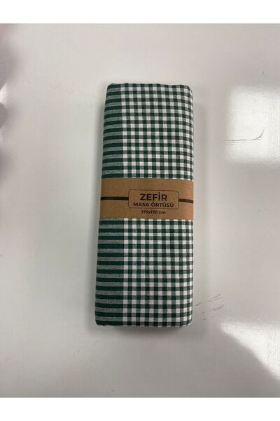 Kareli 170 x 170 Zefir Masa Örtüsü / Sofra Bezi / Piknik Örtüsü