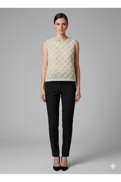 Ekol Rose Embroidered Blouse 2852