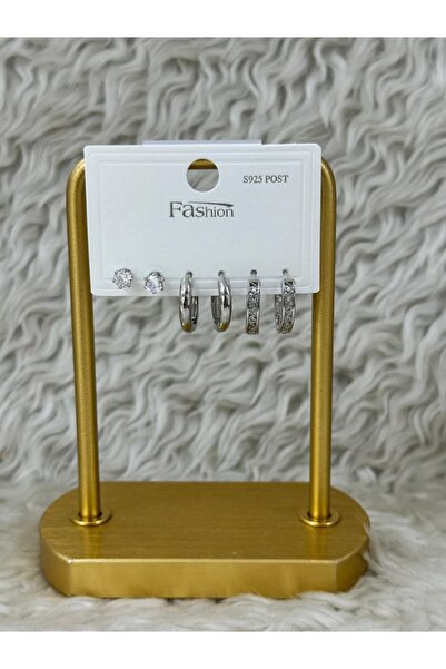 BY YASİN TOPÇU Minimal Ring & Solitaire Earring Set