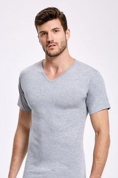 İlke Cotton V-Neck 6-Piece T-Shirt, Undershirt