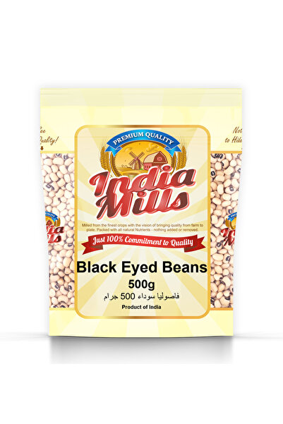 India Mills فاصوليا سوداء العين، 500 غرام