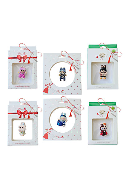 Abundo Σετ 6 καρφίτσες Labubu martisor