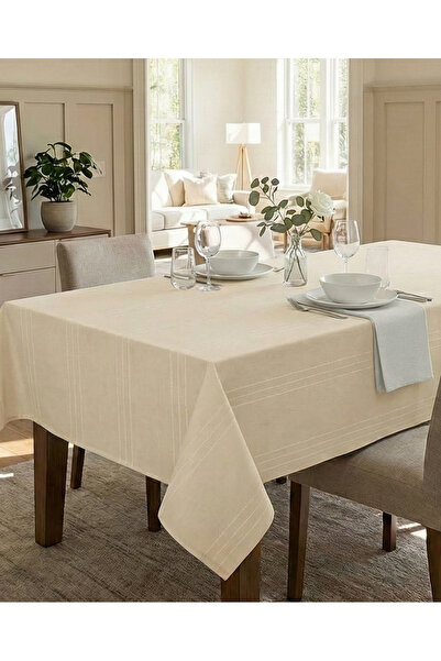 Rivosa Dertsiz Colber Çizgili Masa Örtüsü Leke Tutmaz 160x220 cm