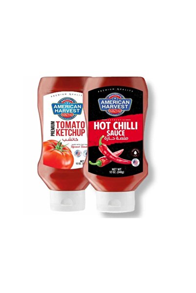 American Harvest كاتشب طماطم وصلصة فلفل حار، عبوة من قطعتين، وزن كل قطعة 340 ...
