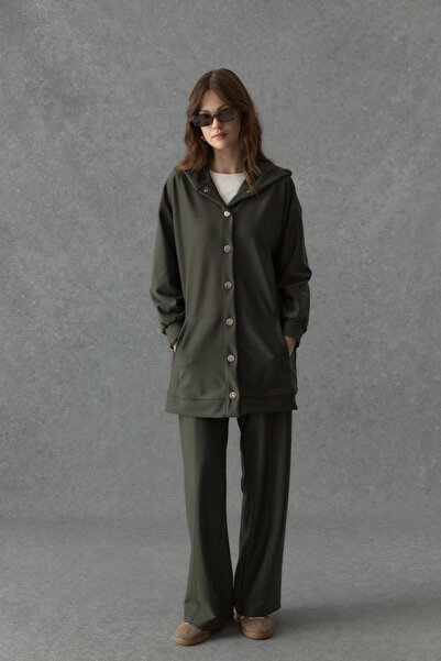 Merve Gültekin Steel Interlock Snap Fastener Set Khaki