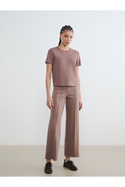 LC Waikiki YK PLUS Γυναικείο Παντελόνι με Ελαστική Μέση και Απαλή Υφή