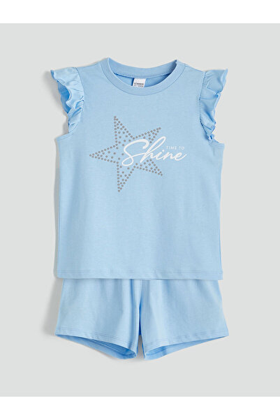 LC Waikiki طقم بيجامة بناتي مطبوع مع شورت من UZG STORE للبنات الأنيقات