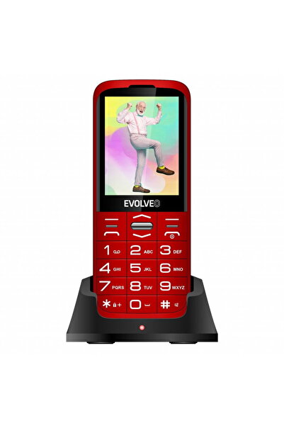 EVOLVEO Telefon mobil EasyPhone XO, pentru seniori, Dual Sim, 2G, Rosu