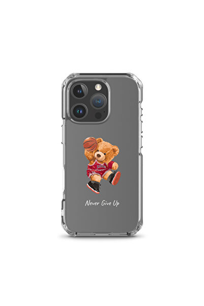 KaffCase حافظة إطلاق مطبوعة بتصميم دب تيدي لا ينفك عنده أمل، متوافقة مع آيفون...