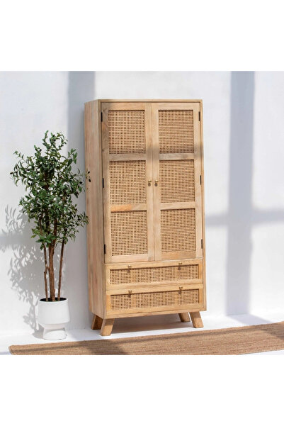 ŞafakMobilya Evora Hazeran Detaylı Masif Ahşap Çok Amaçlı Büfe