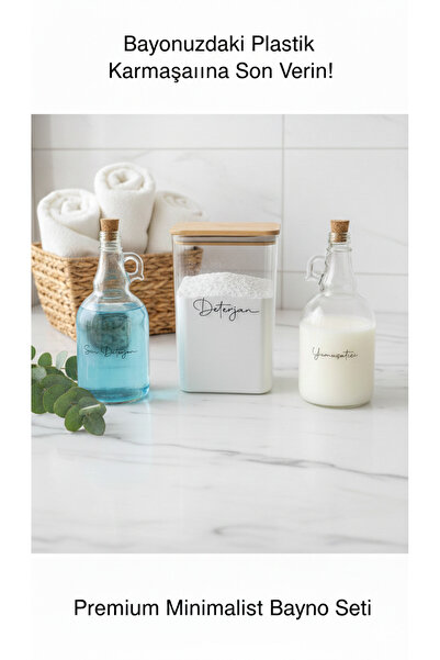 Dia Premium Series Detergent Jar 2900 ml & Softener & Liquid Detergent Bottle...