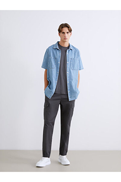 LC Waikiki Pantaloni pentru bărbați din gabardină StandardFit, Sparkling Choi...