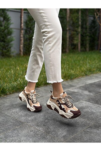 DİVA Kahve Krem Kadın Günlük Spor Ayakkabı
