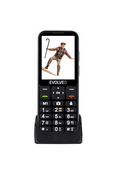 EVOLVEO Telefon mobil EasyPhone LT, pentru seniori, Dual Sim, 4G, Negru