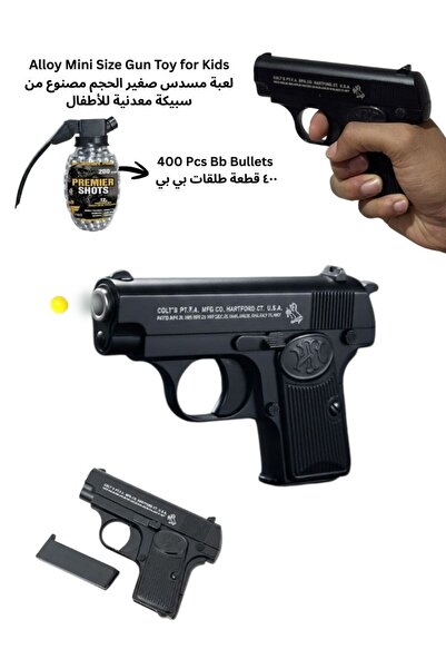Generic Alloy Mini Hitman BB Gun Toy with 400 BB Pellets Pocket Pistol