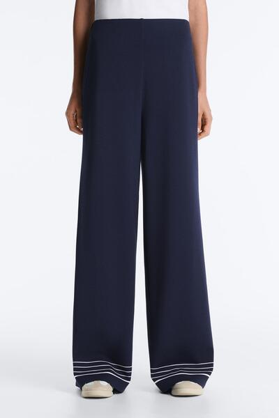 Oysho Soft-touch modal trousers with sailor stripe detail