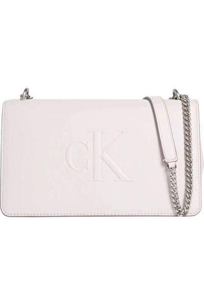 Calvin Klein SCULPTED EW FLAP25 S, WGY Krem Kadın Çanta & Cüzdan