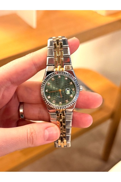 HNF LONDON Women's Dual Color Steel Cord Watch with Calendar