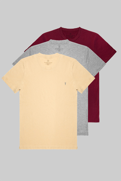 MAXIMILLIAN Tricou pentru bărbați, basic, cu gât crew, din bumbac, croială no...