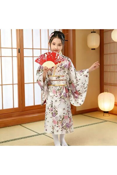 Kadıköy Kostüm Детски кимоно с бели цветя