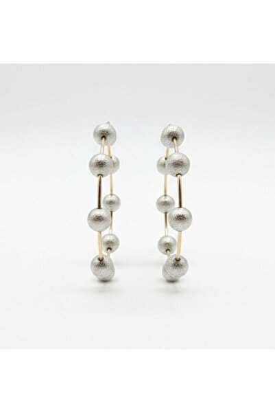 Dgt Luxury Silver-Gold Globe Themed Large Hoop Earrings
