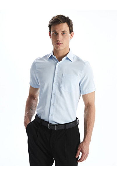 LC Waikiki Regular Fit Short Sleeve Dobby Men's Shirt