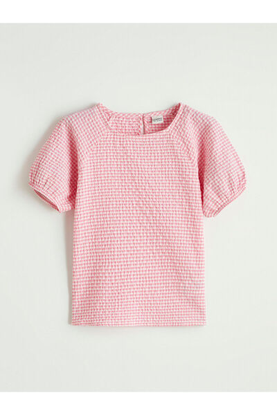 LC Waikiki Özmarka – Нова колекция: карирана блуза с къси ръкави за момичета