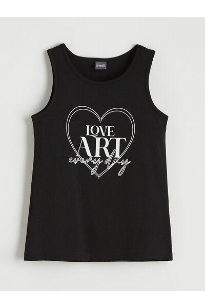 LC Waikiki Peak New Season Crew Neck Printed Girls' Athlete Shirt