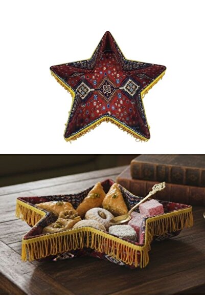Premium Star Shaped Ramadan Sweets Tray Decorative Islamic Table Centerpiece