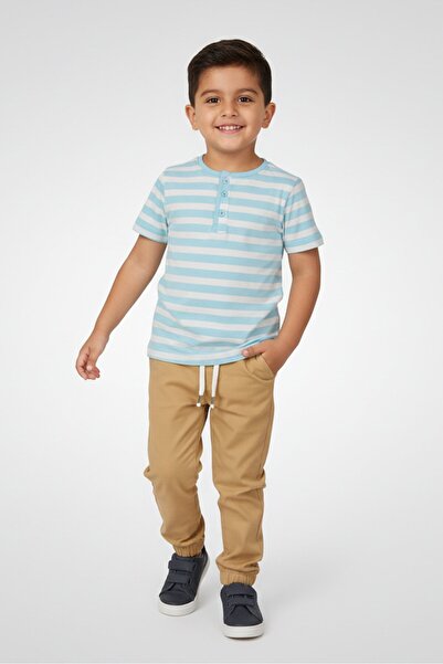Freestyle Toddlers Boy 3 Pieces Textured T-Shirt And Chino Pants, Multicolor