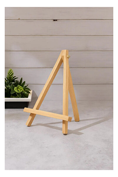 ALANDEKOR Masaüstü Şövale, Ahşap, Mini Şövale, Üç Ayaklı, Resim Şövalesi, Res...