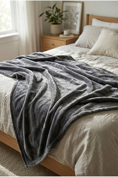 Daisy Çift Kişilik Soft Peluş Battaniye Yatak Örtüsü Sıcak Tutan Yumuşak 200x220